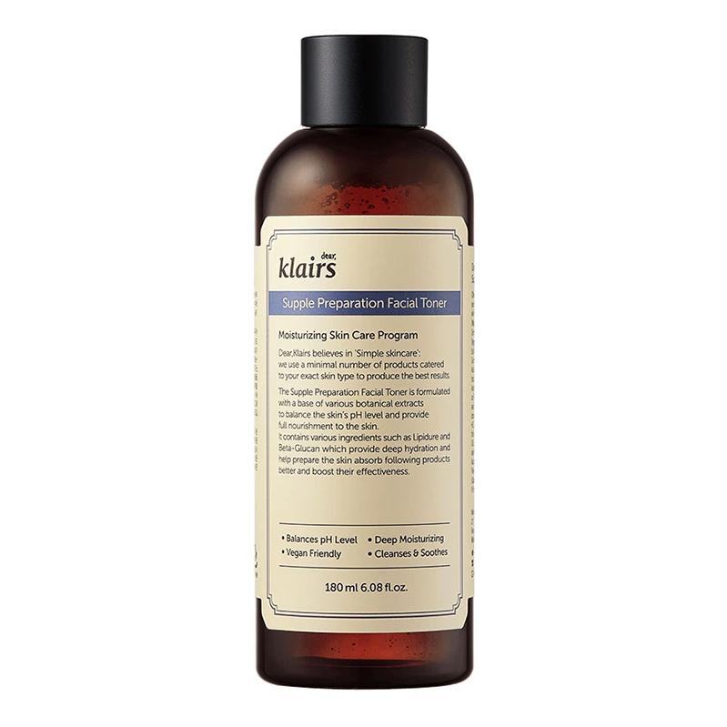 180ml Klairs Hydrating and Soothing Supple Facial Toner for Skin Preparation
