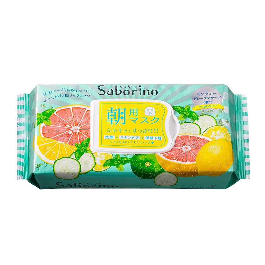 BCL Saborino Grapefruit Flavored Morning Facial Mask Set with 32 Pieces