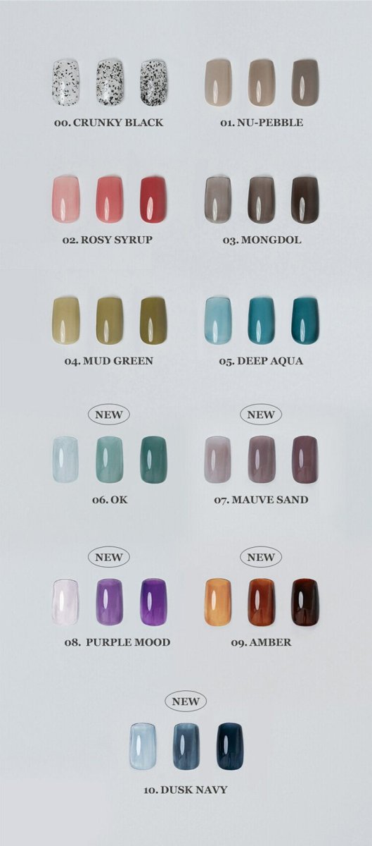 Romand Mood Pebble 7ml Nail Polish - Smooth Glossy Nail Lacquer