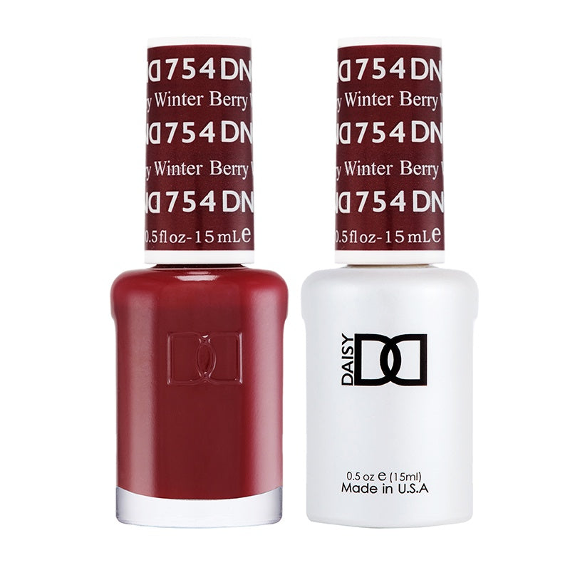 DND Winter Berry #754 Duo Gel Polish and Matching Lacquer