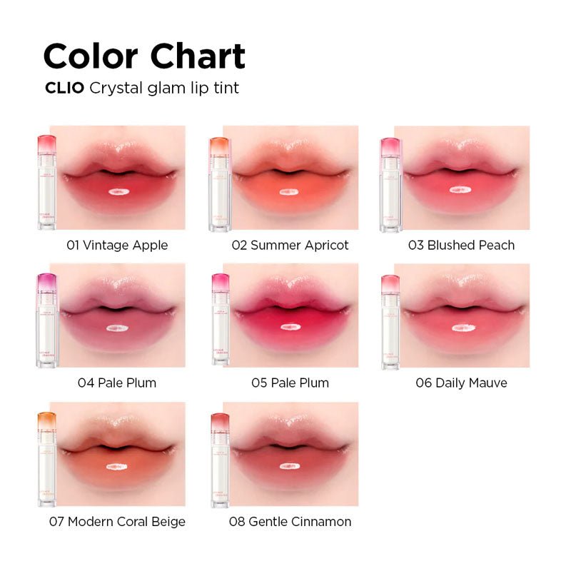 Clio Crystal Glam Lip Tint - 3.4g Glossy and Glowy Formula