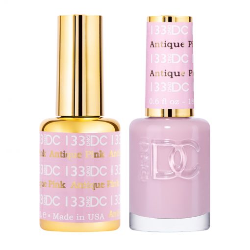 DND DC Gel Polish - Antique Pink Shade #133 for Stunning Nails