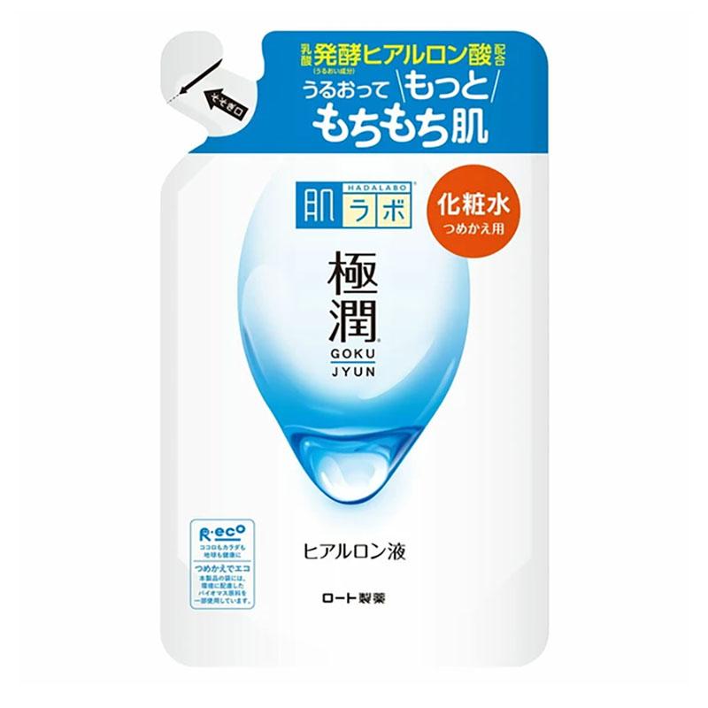 Hada Labo Goku-Jyun Premium Hyaluronic Acid Moisturizing Clear Lotion Refill Pack, 170ml