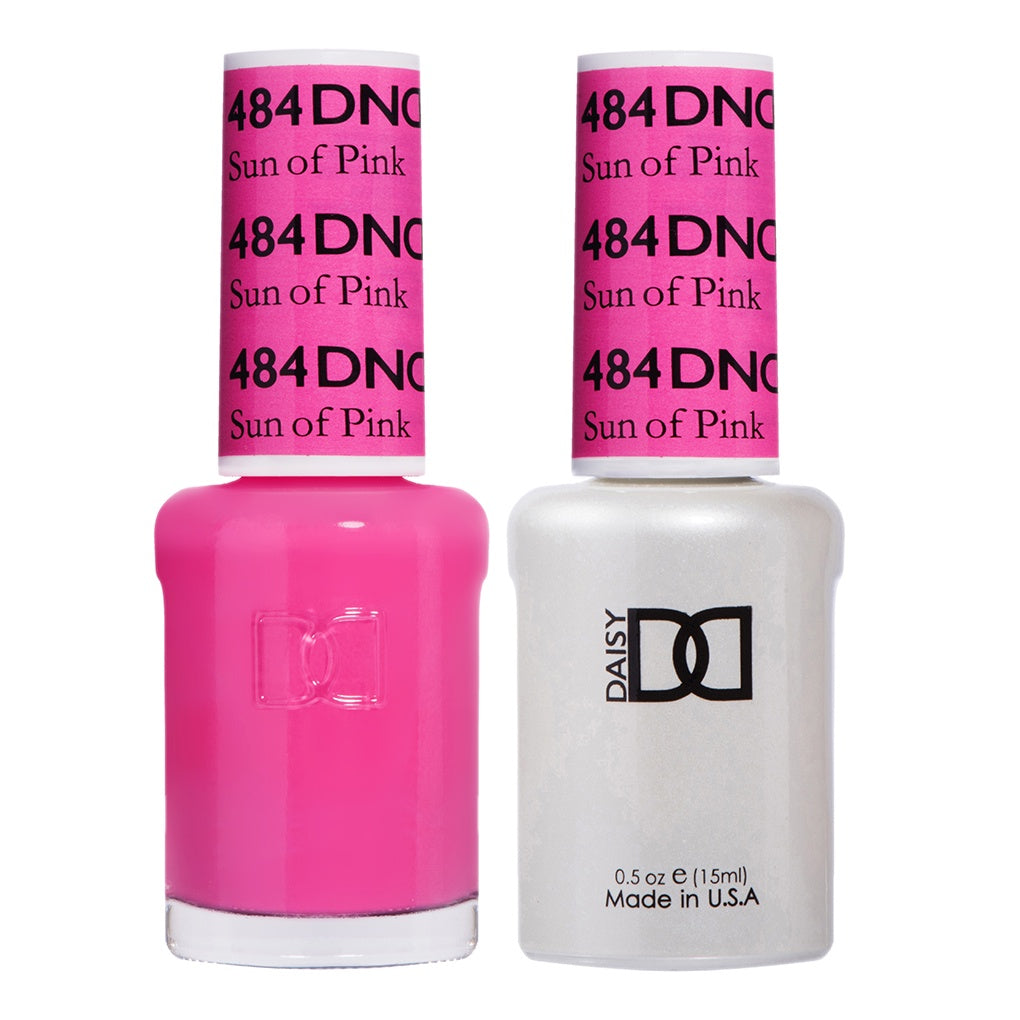 DND Duo Pink Gel & Lacquer - Sun Of Pink Shade #484