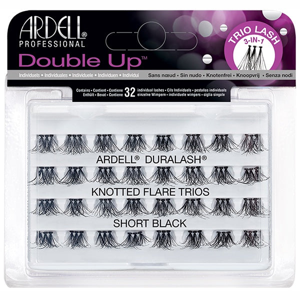 Ardell Double Up Knotted Trios Individual False Eyelashes in Short Length - Style 66493