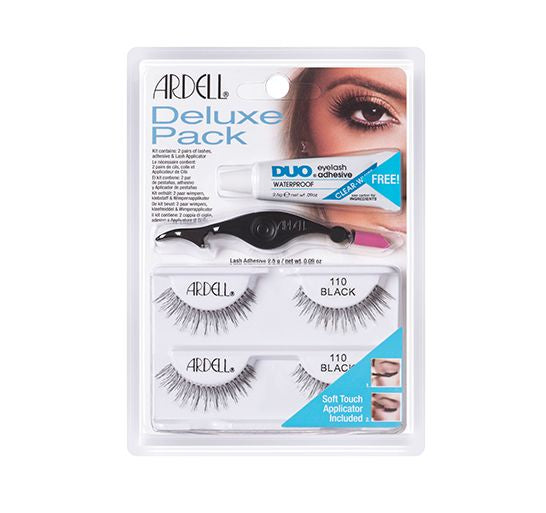 Ardell Deluxe Package of 110 Black Natural Strip Lash Kit 68959