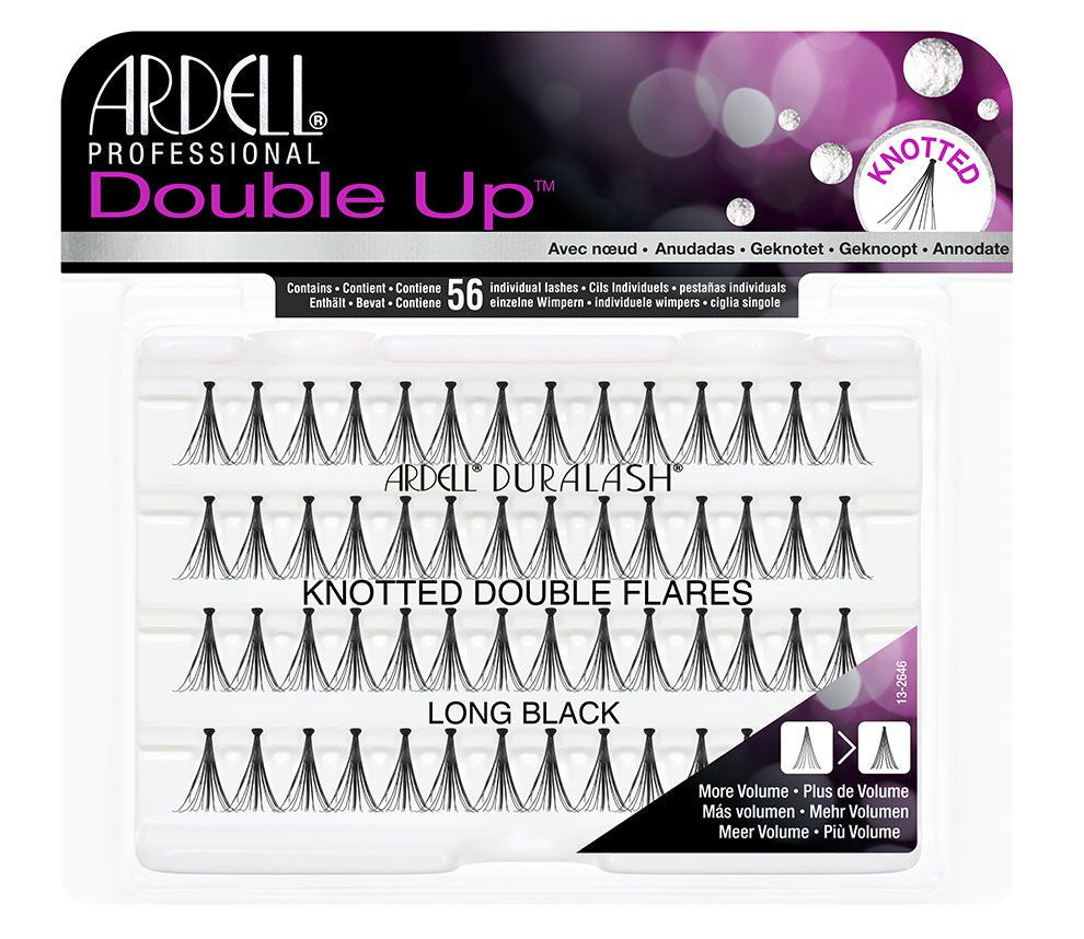 Ardell Long Black Double Up Knotted Individual Eyelashes - Product Code #68292