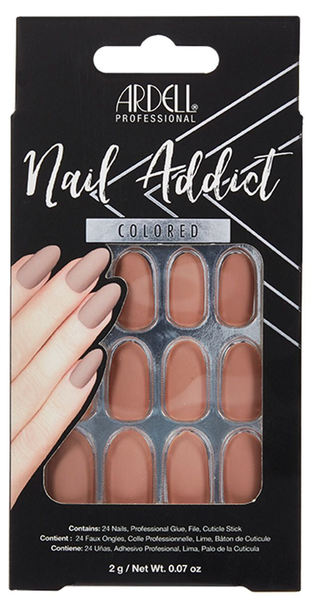 Ardell Nail Addict Solid Press - on Nails in Subtle Barely There Nude Shade #66411