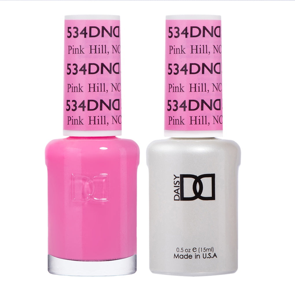 DND Pink Hill #534 Duo Gel Polish and Matching Lacquer Set