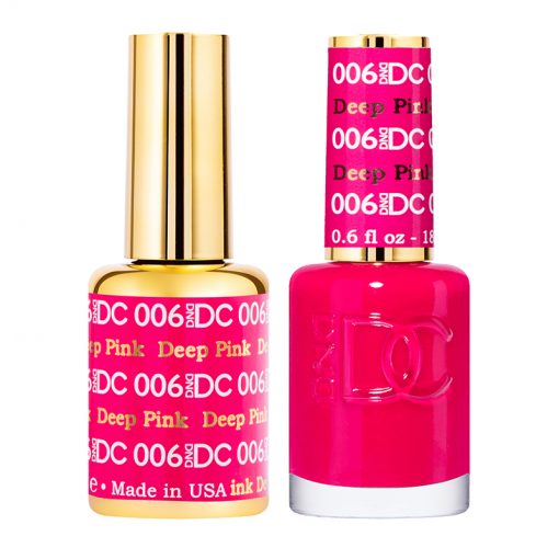 DND DC Premium Gel Polish Duo in Striking Deep Pink Shade #006 for Professional Nail Art