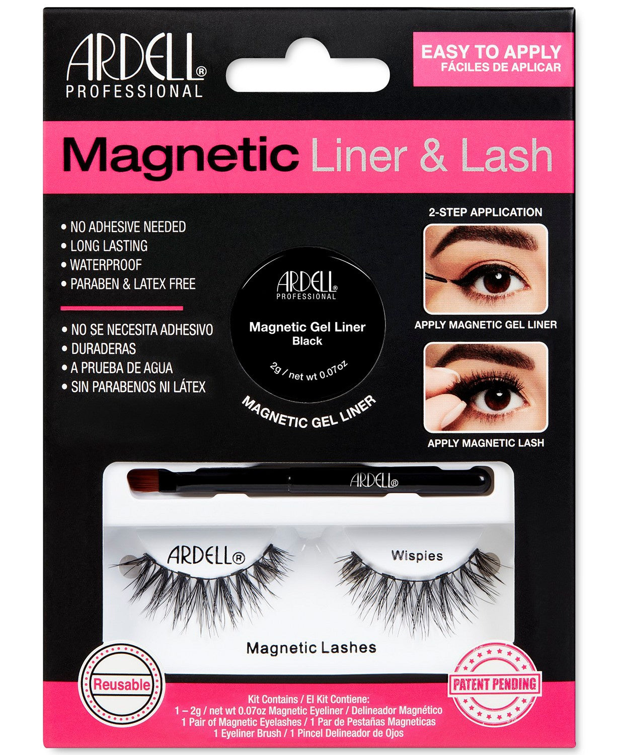 Ardell Brand Magnetic Eyeliner and False Eyelashes - Wispies Style #36850