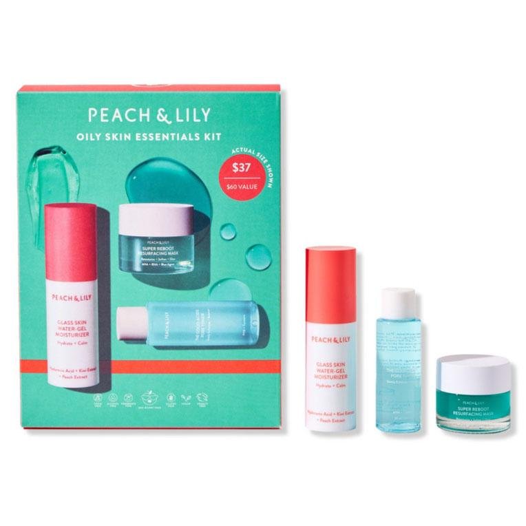 Peach & Lily Complete Oily Skin Care Essentials Kit with 3 Premium Products
