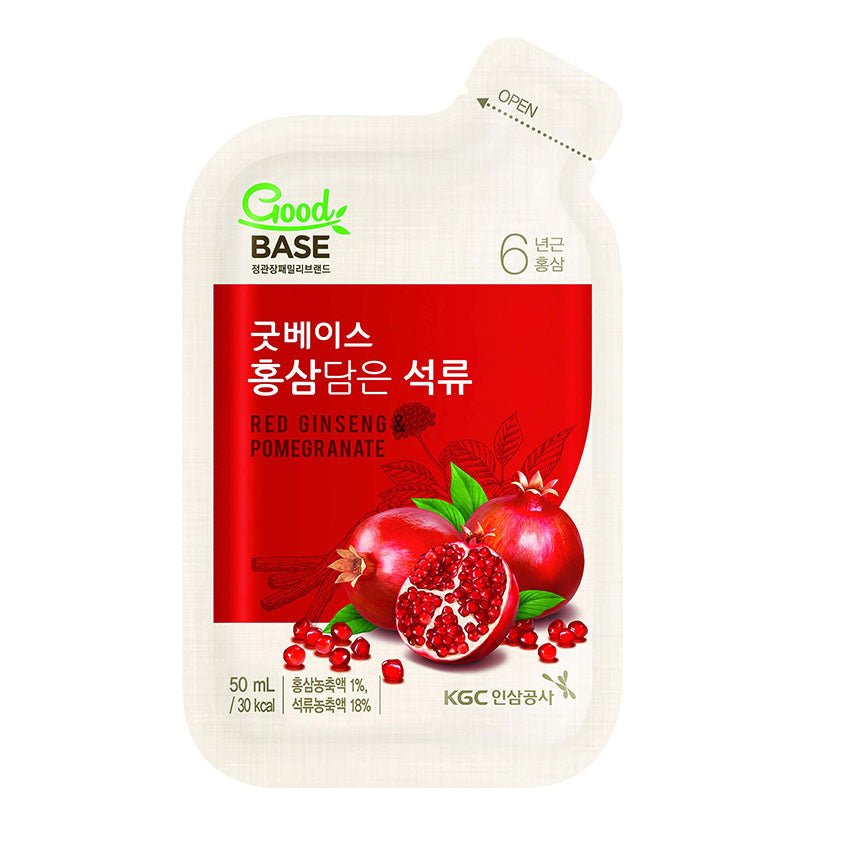 Goodbase Premium Pomegranate and Korean Red Ginseng Beverage Pouch, 50ml Each