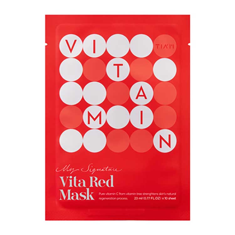 Tia'm My Signature Vitamin - Rich Red Facial Mask Sheet with 23ml of Nourishing Essence