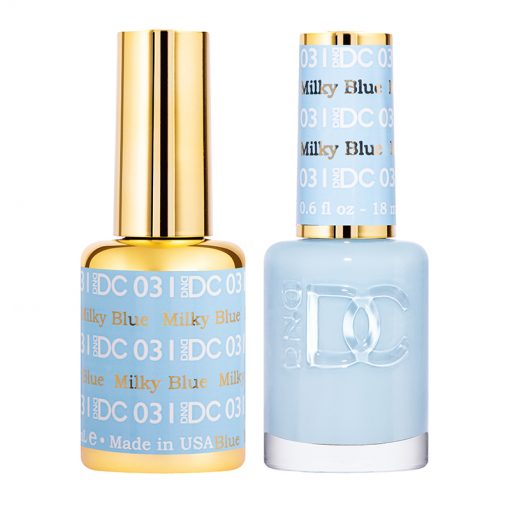 DND DC Gel Polish Duo: Stunning Milky Blue Shade #031