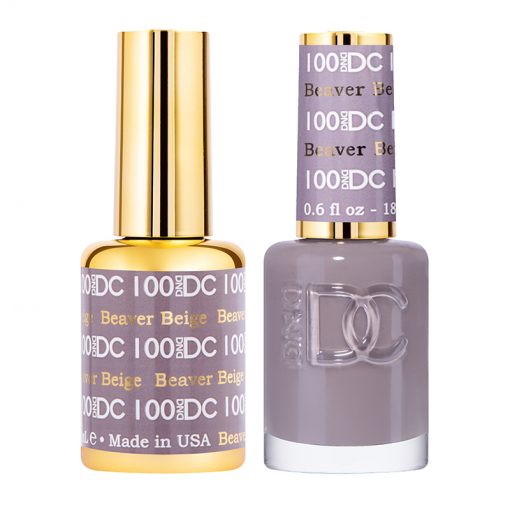DND DC Professional Gel Polish Duo Set in Beaver Beige Shade #100 for Stunning Nails