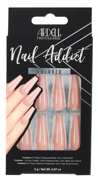 Ardell Nail Addict Solid Nude Pink Press - on Nails - Fashionable Acrylic Nail Decorations #63871