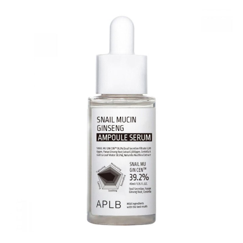 40ml APLB Premium Snail Mucin and Ginseng Root Ampoule Serum for Dry Skin