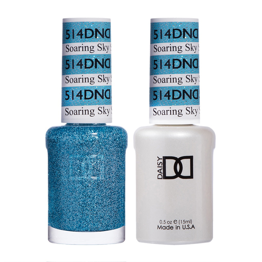 DND Dual - Purpose Gel Nail Polish and Matching Lacquer in Soaring Sky Shade #514