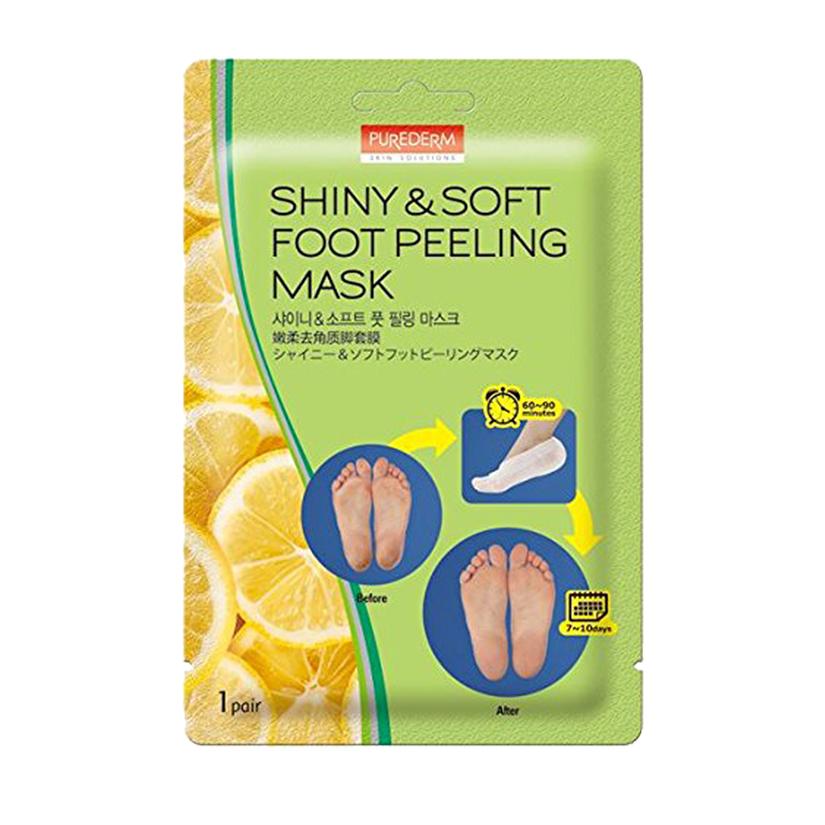 Purederm Premium Shiny and Smooth Foot Peeling Mask Set - One Pair