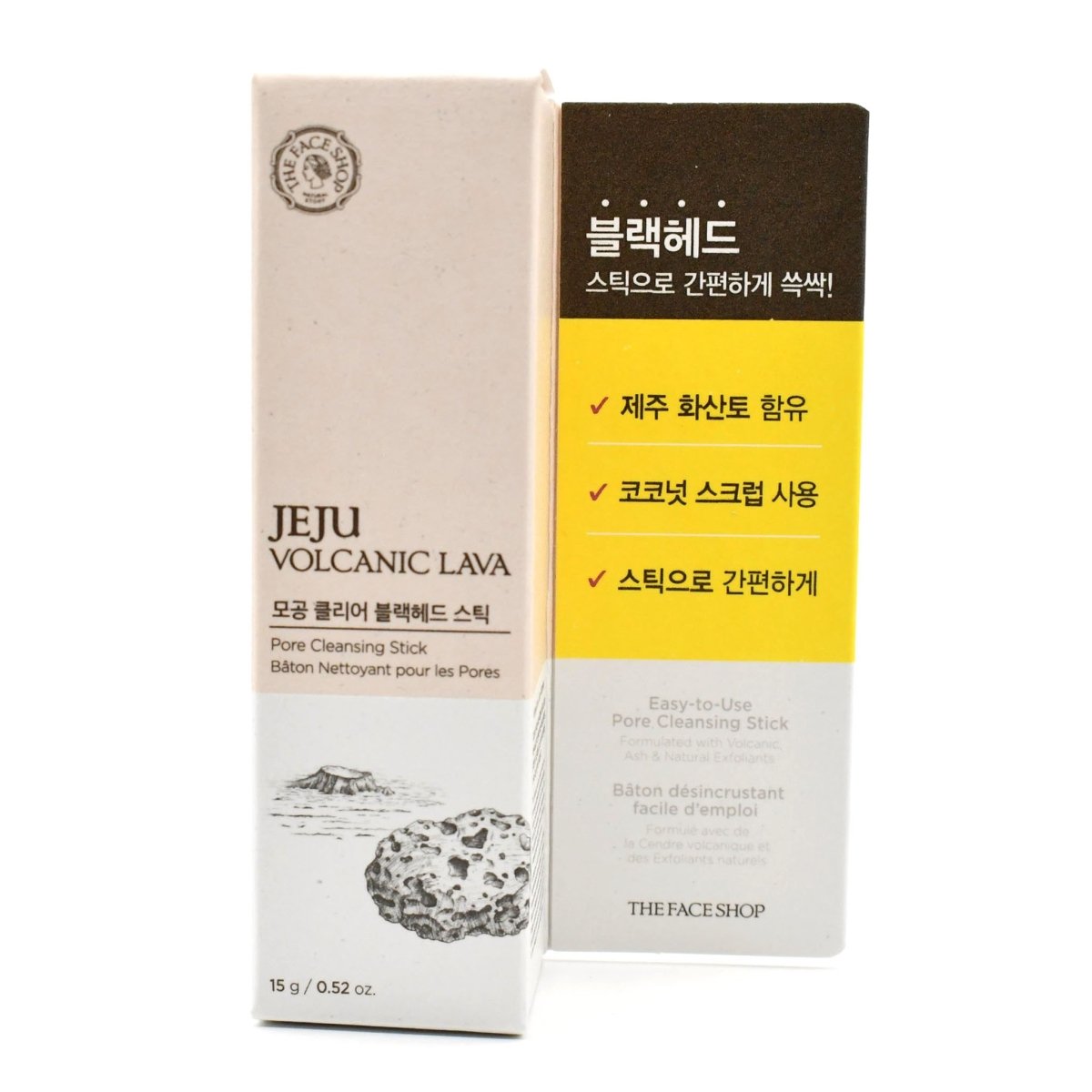 15g The Face Shop Jeju Volcanic Ash Stick for Deep Pore Cleansing