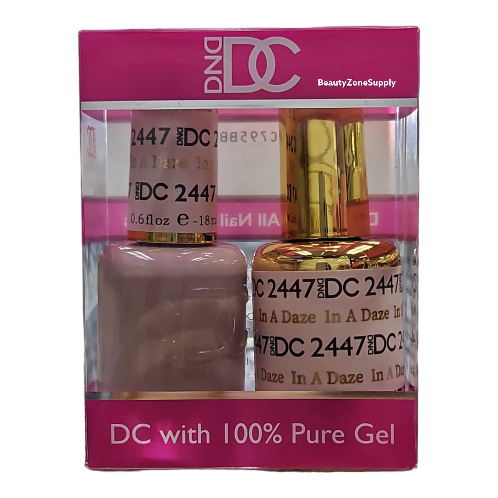 DND DC 2023 Sheer Duo Gel & Lacquer - In A Daze #2447, Made in USA