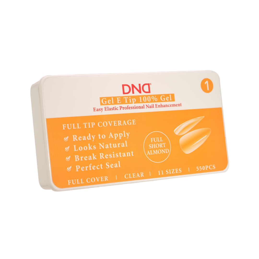 DND Flexible Soft Gel Full Short Almond Tips #1 - 550 Pieces per Box