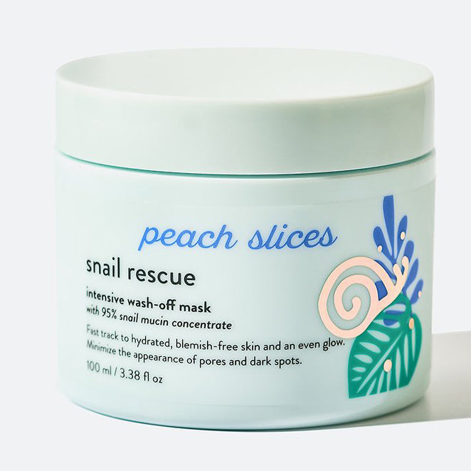 100ml Peach Slices Snail Rescue Deep Hydrating Wash-Off Mask
