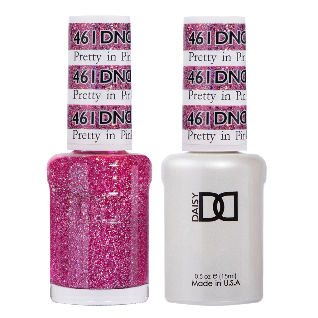 DND Duo Gel Nail Polish and Lacquer Set - Pretty In Pink Shade #461