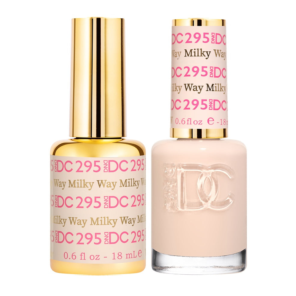 DND DC DUO 0.5 oz Glitter Metallic Gel Polish #295 Milky Way