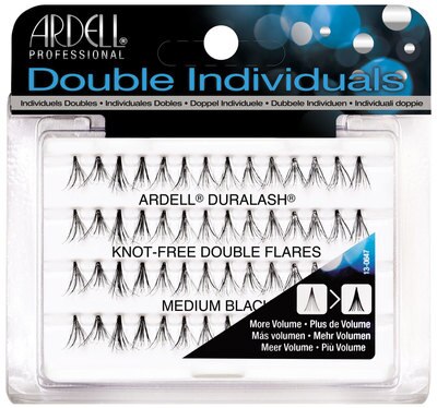Ardell 4-Piece Pack of Double Individual False Eyelashes in Medium Size, Style #61485