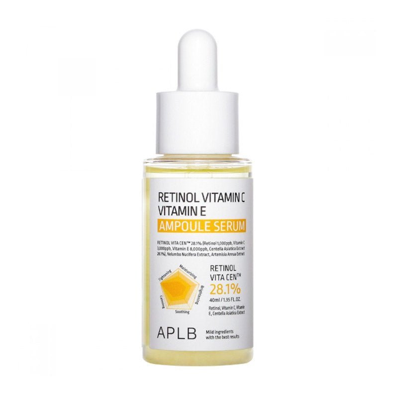 40ml Anti - Aging Retinol, Vitamin C and Vitamin E Ampoule Serum for Skin Brightening and Moisturizing