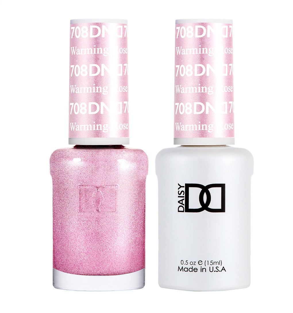 DND Duo Gel & Lacquer - Enchanting Warming Rose Shade #708