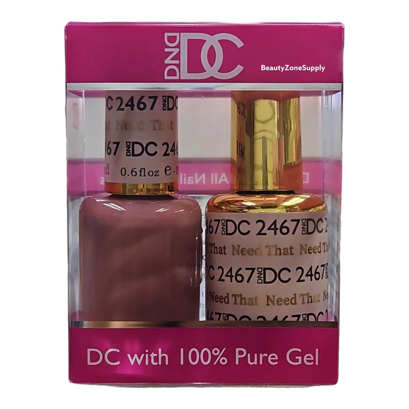DND DC Duo Gel Nail Polish and Lacquer - Sheer Collection 2023 Need That #2467, Made in the USA