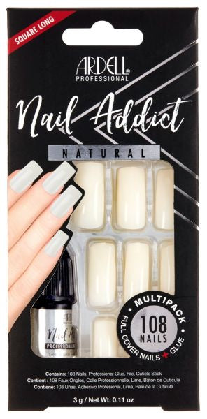 Ardell Natural Long Square Nails Multipack #62499 for Nail Addicts