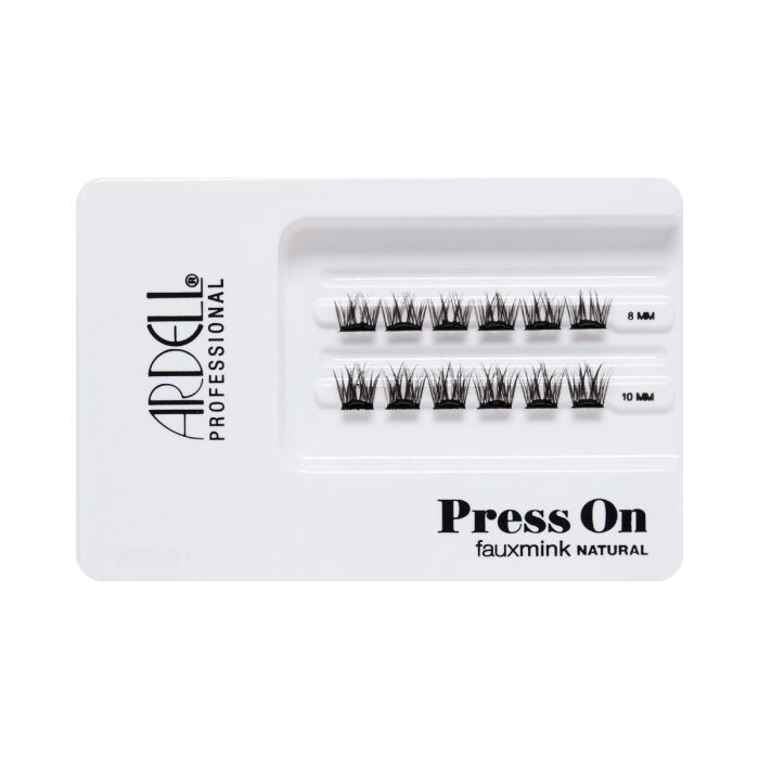Ardell Mini Press - On Pre - Glued Natural Faux Mink Eyelash Extensions, Pack of 12 Pieces (#38606)