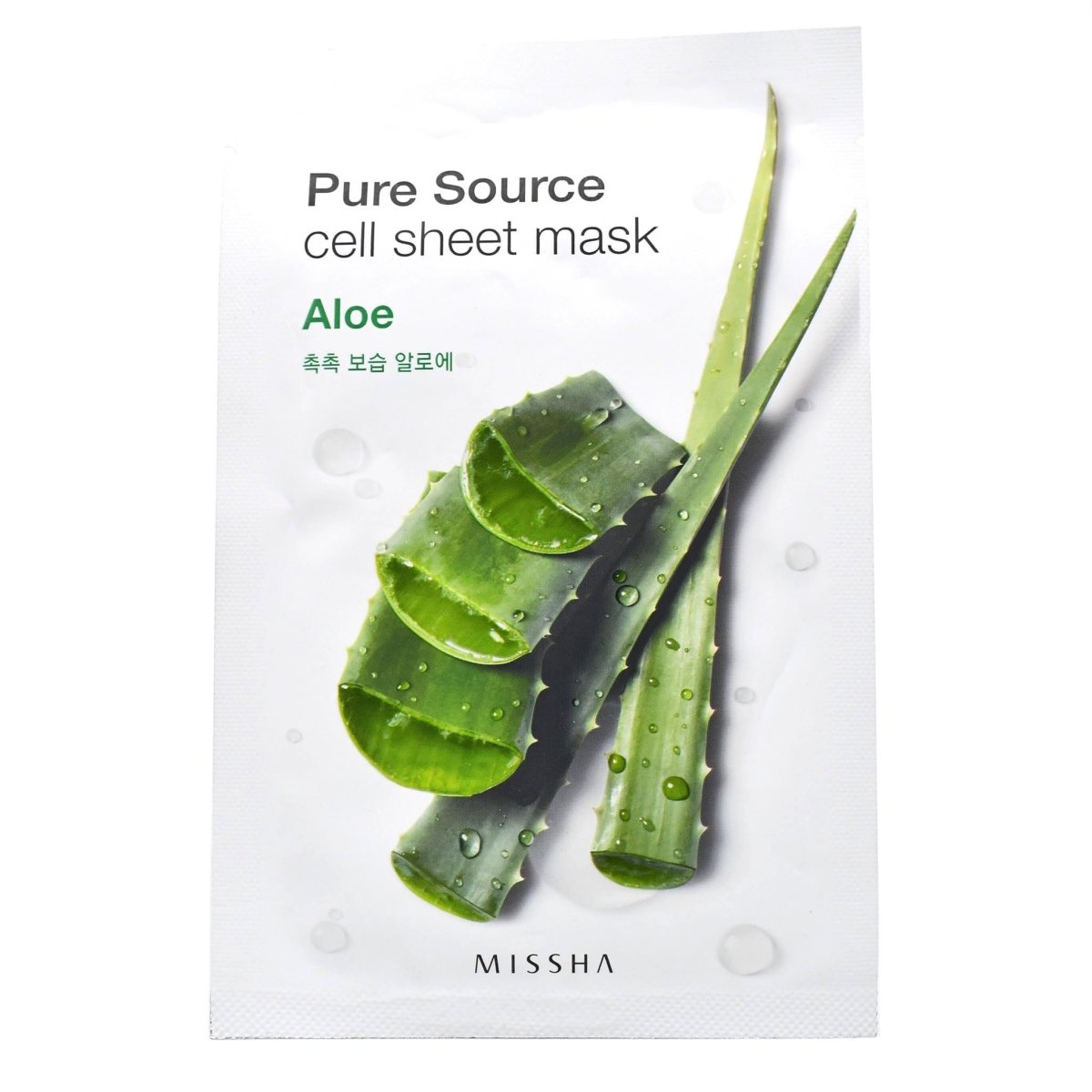 Missha Pure Source Aloe Infused Facial Sheet Mask for Hydration and Skin Soothing