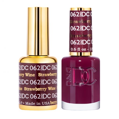 DND DC Gel Polish Duo - #062 Strawberry Wine Gel & Lacquer Set