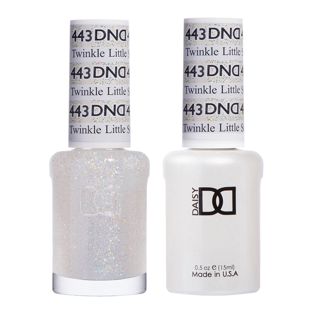 DND Brand Duo Set of Gel Polish and Lacquer in Twinkle Little Star Shade #443
