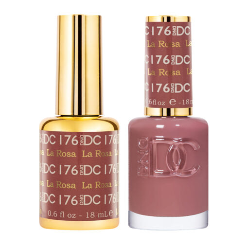 DND DC Gel Polish Duo - La Rosa #176 - Premium Gel and Lacquer Set