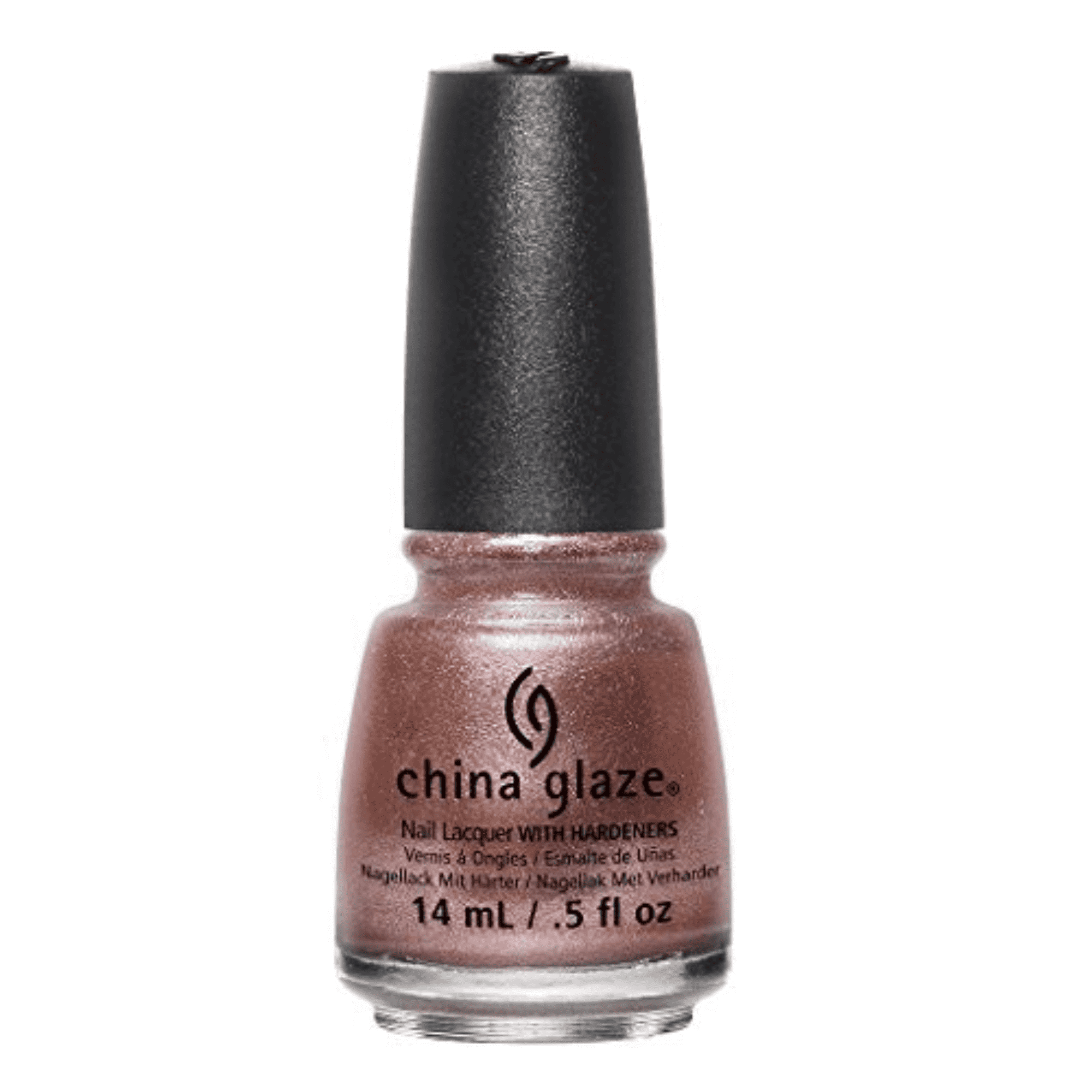 China Glaze Nail Lacquer - Meet Me In The Mirage with Brilliant Rose Gold Metallic Shimmer, 0.5 oz (#82648)