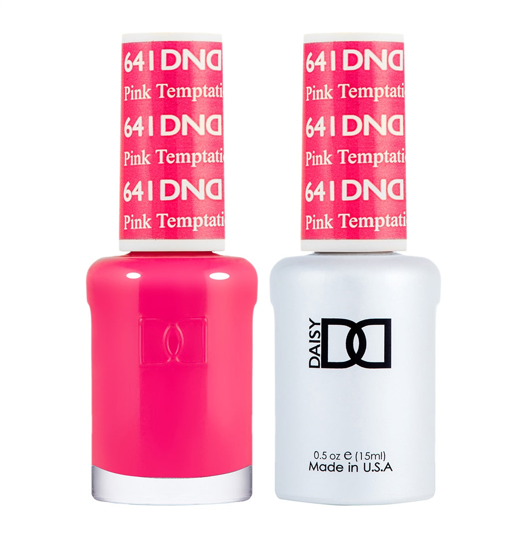 DND Dual - Purpose Gel Nail Polish and Lacquer in the Alluring Pink Temptation Shade #641