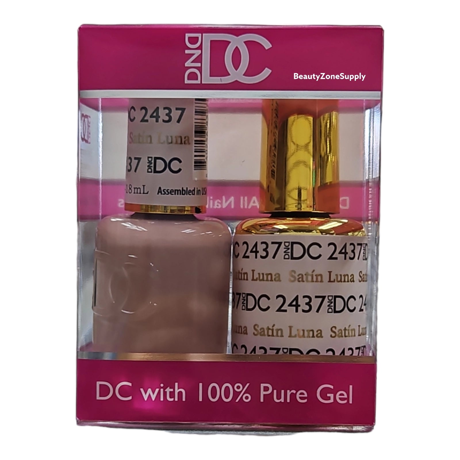 DND DC Duo Gel Nail Polish and Lacquer with Satin Finish - Luna Collection #2437