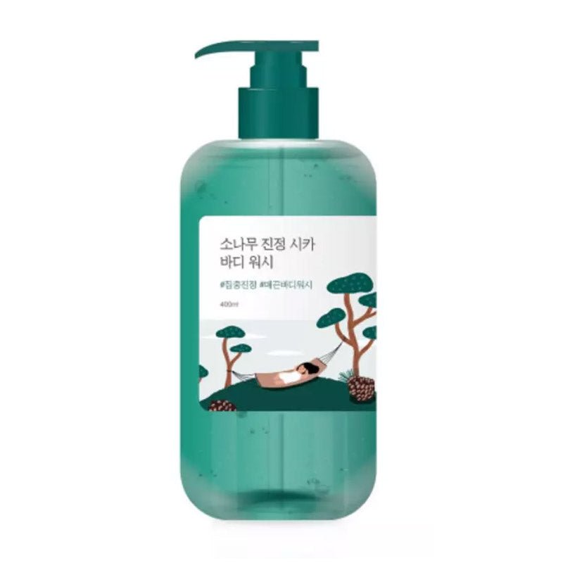400ml Round Lab Pine Cica Body Wash for Calming and Hydrating Skin