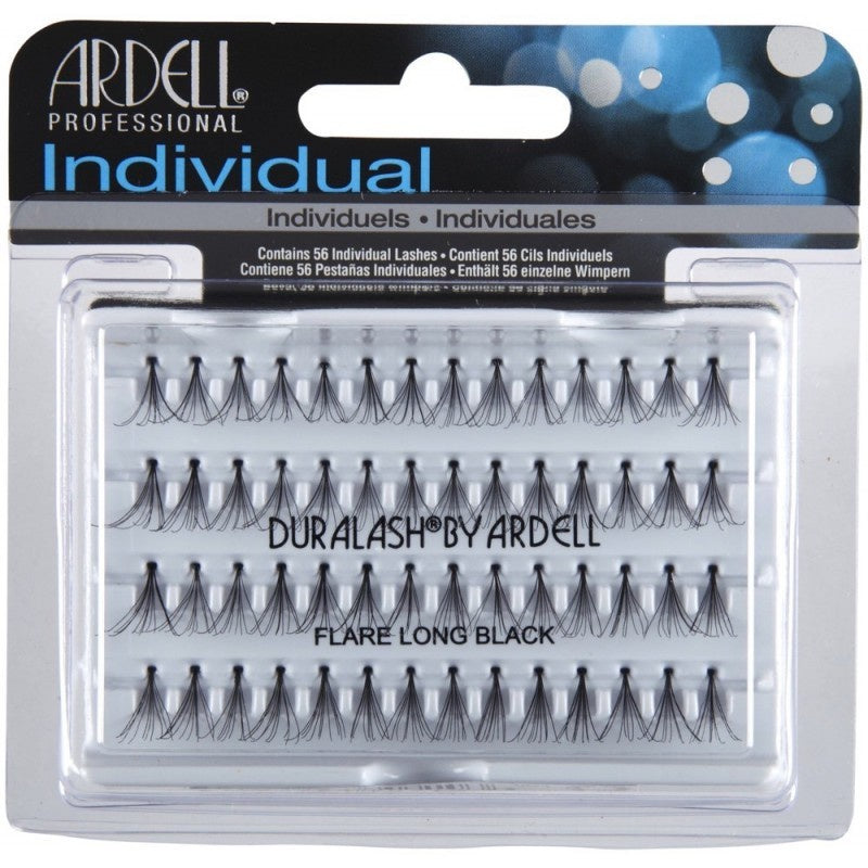 Ardell Long Individual Knotted Flare Style Eyelashes in Jet - Black Color #65099