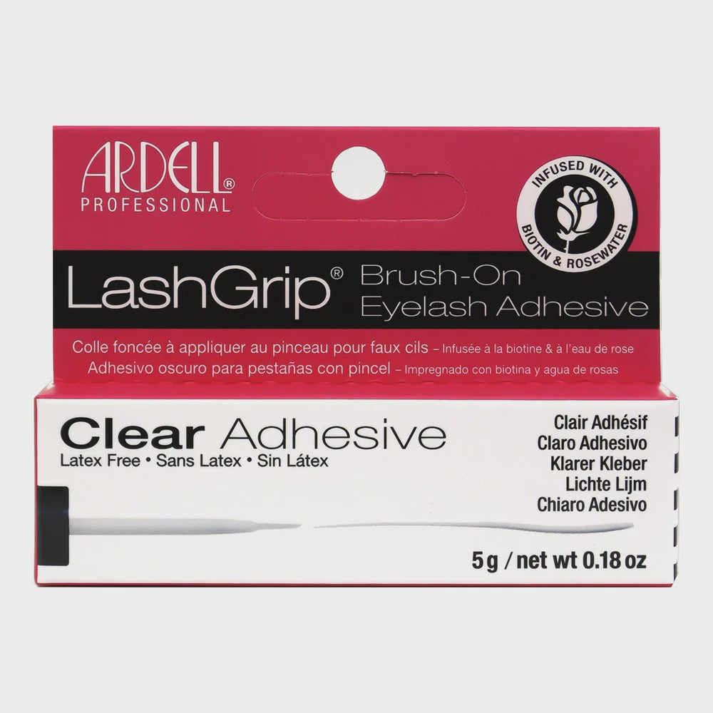Ardell Clear Strip Lash Adhesive with LashGrip Formula, Enriched with Biotin and Rosewater, 0.18 oz #67595