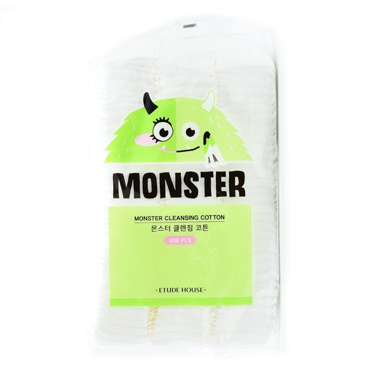 Etude House Monster Brand Pure Cotton Cleansing Pads - One Pack Containing 408 Pieces