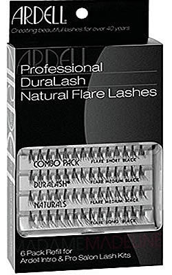 Ardell 6-Pack Set of Knot-Free Individual Natural Combo Eyelashes 60075 for Professional Salon and Intro Lash Kits