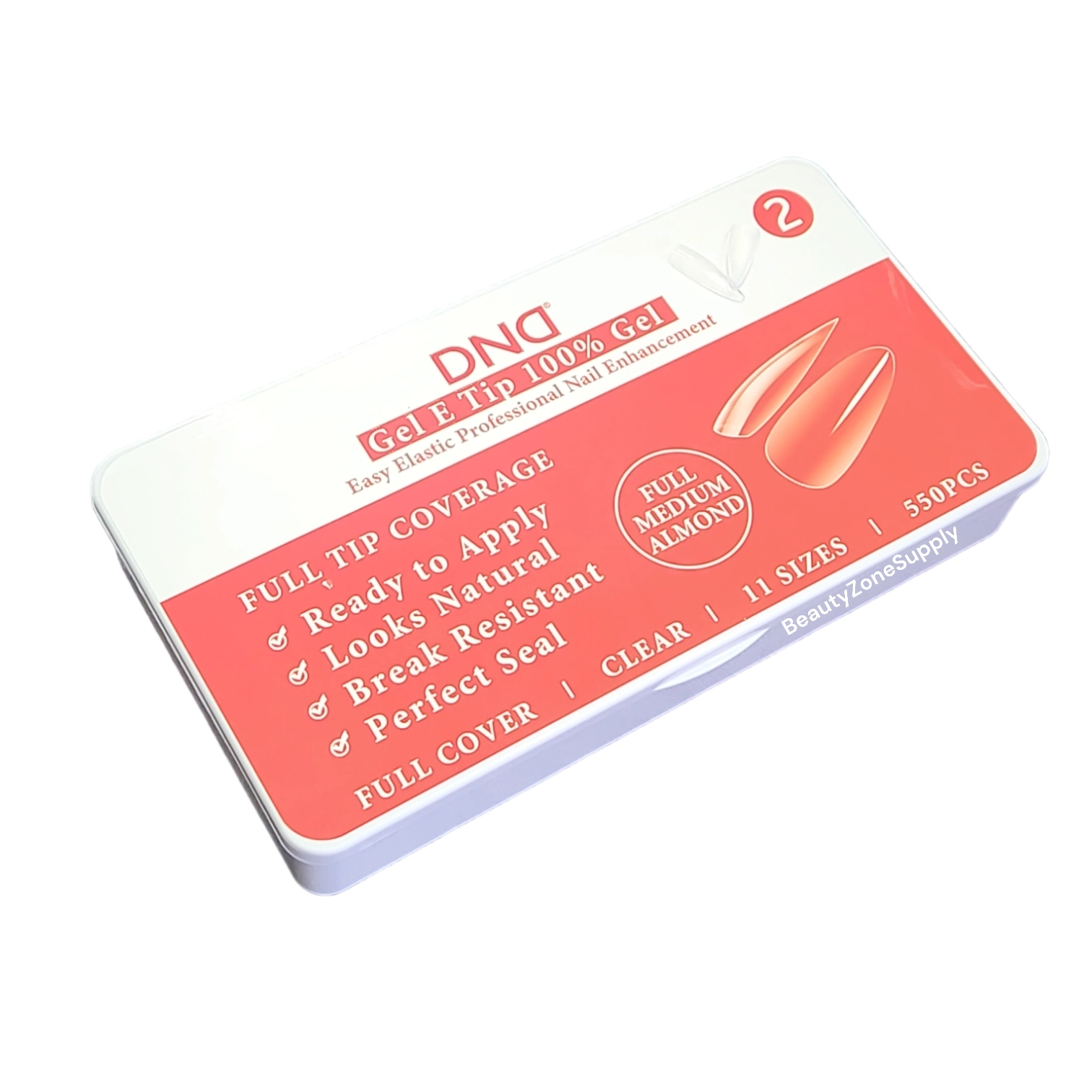 DND High - Quality Soft Gel Artificial Nails, Medium Almond Shape, Style #2