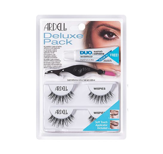 Ardell Deluxe Starter Kit for False Eyelashes - Wispies Style in Black #68960